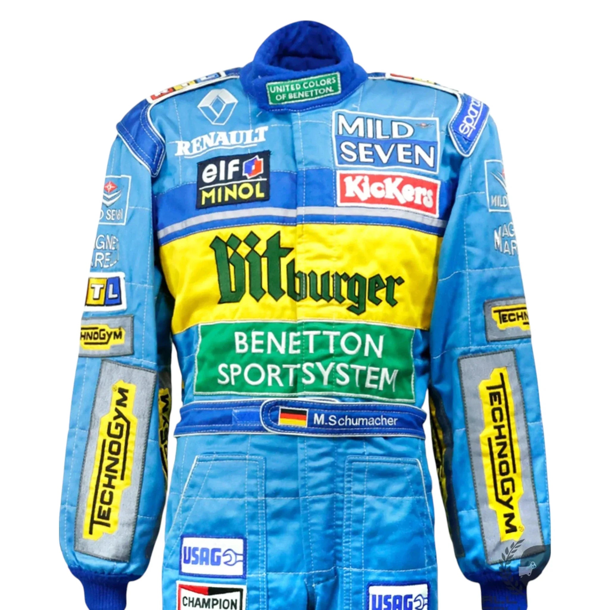 1995 Michael Schumacher 2nd World Championship | Benetton Renault F1 Suit - F1 Vintage Racewear