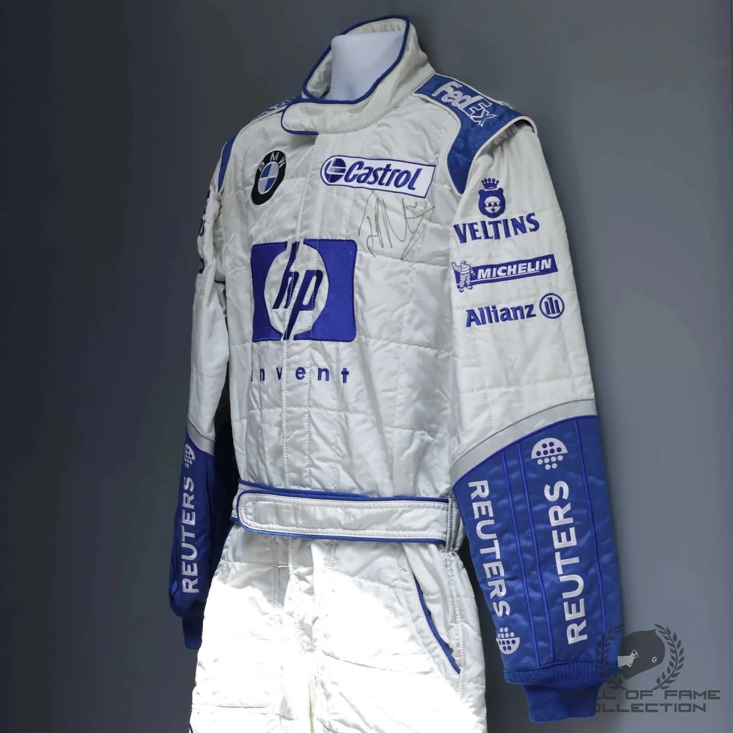 2002 Juan Pablo Montoya Signed Williams-BMW Season F1 Pit Crew Suit - F1 Vintage Racewear
