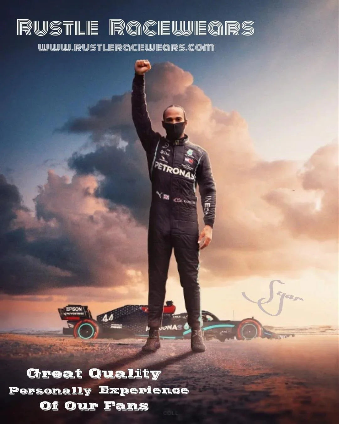 Lewis Hamilton 2022 Replica Mercedes-AMG Petronas F1 Team Race Suit - F1 Vintage Racewear
