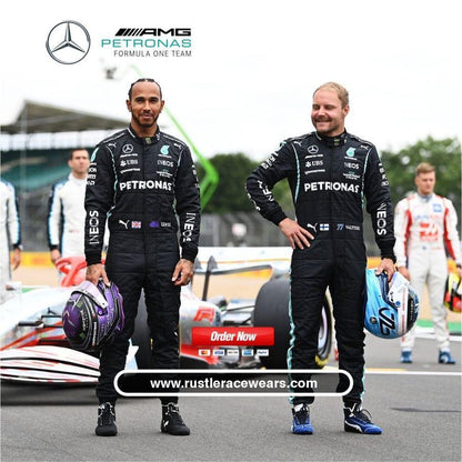 Lewis Hamilton 2022 Replica Mercedes-AMG Petronas F1 Team Race Suit - F1 Vintage Racewear