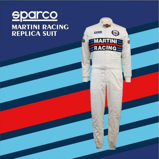 MARTINI RACING SUIT REPLICA | NEW SPARCO F1 Vintage Racewear - F1 Vintage Racewear