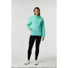 McLaren F1 Women's Miami Palm Graphic Hoodie-Crystal Rose/Aqua Sky - Vintage F1 Racewear