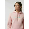 McLaren F1 Women's Miami Palm Graphic Hoodie-Crystal Rose/Aqua Sky - Vintage F1 Racewear