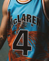 McLaren Racing F1 Special Edition Miami GP Lando Norris Mitchell & Ness Basketball Jersey - Vintage F1 Racewear