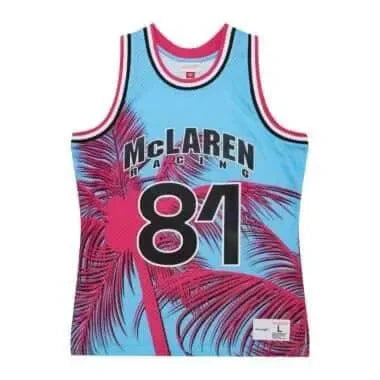 McLaren Racing F1 Special Edition Miami GP Oscar Piastri Mitchell & Ness Basketball Jersey - F1 Vintage Racewear