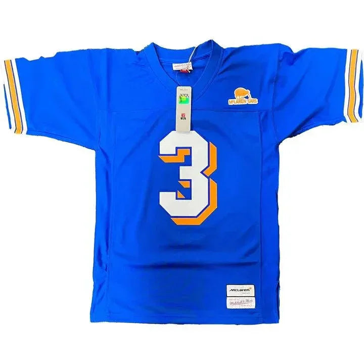 McLaren X Mitchell And Ness F1 USA Austin GP Daniel Ricciardo Football Jersey - F1 Vintage Racewear