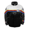 Men's NASCAR Checkered Flag Black 75th Anniversary Nylon Full-Snap Jacket - Vintage F1 Racewear