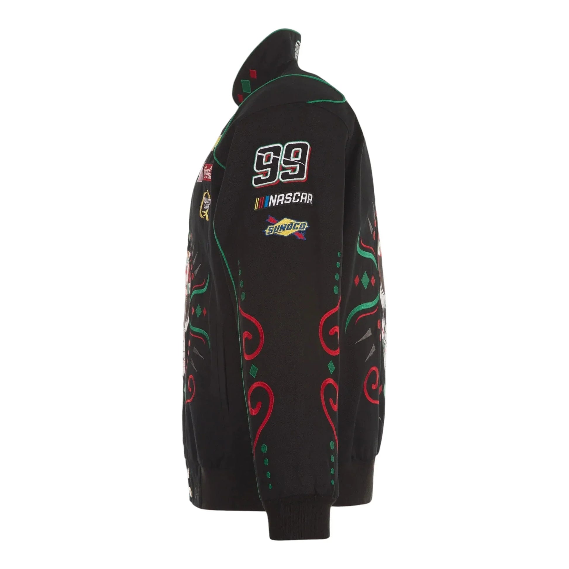 Men's Daniel Suarez JH Design Black Chevy Full-Snap Twill Uniform Jacket - F1 Vintage Racewear