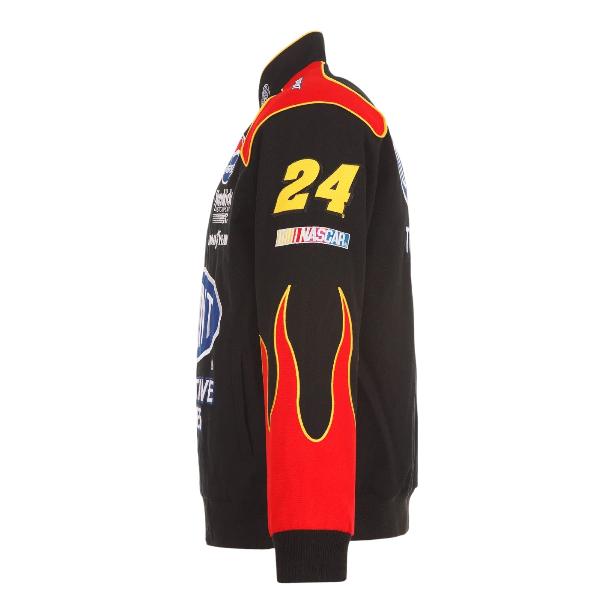 Men's Jeff Gordon JH Design Black DuPont Twill Driver Uniform Full-Snap Jacket - Vintage F1 Racewear