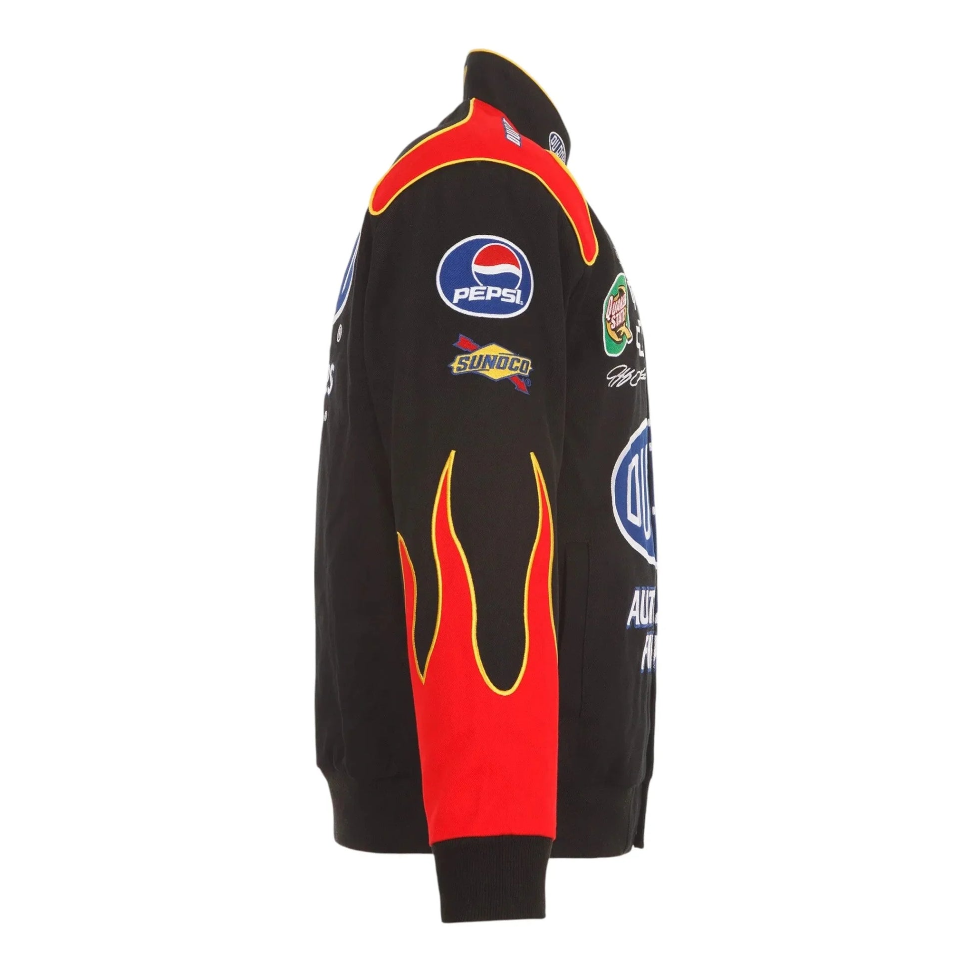 Men's Jeff Gordon JH Design Black DuPont Twill Driver Uniform Full-Snap Jacket - F1 Vintage Racewear