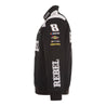 Men's Kyle Busch JH Design Black REBEL Bourbon Twill Driver Uniform Full-Snap Jacket - Vintage F1 Racewear