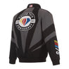 Men's JH Design Black NASCAR 75th Anniversary Twill Uniform Full-Snap Jacket - Vintage F1 Racewear