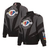 Men's JH Design Black NASCAR 75th Anniversary Twill Uniform Full-Snap Jacket - Vintage F1 Racewear