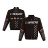 Men's NASCAR JH Design Black Twill Logo Uniform Full-Snap Jacket - Vintage F1 Racewear