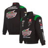 Men's Ty Gibbs JH Design Black Interstate Batteries Twill Uniform Full-Snap Jacket - Vintage F1 Racewear