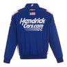 Men's Kyle Larson JH Design Royal HendrickCars Twill Driver Uniform Full-Snap Jacket - Vintage F1 Racewear