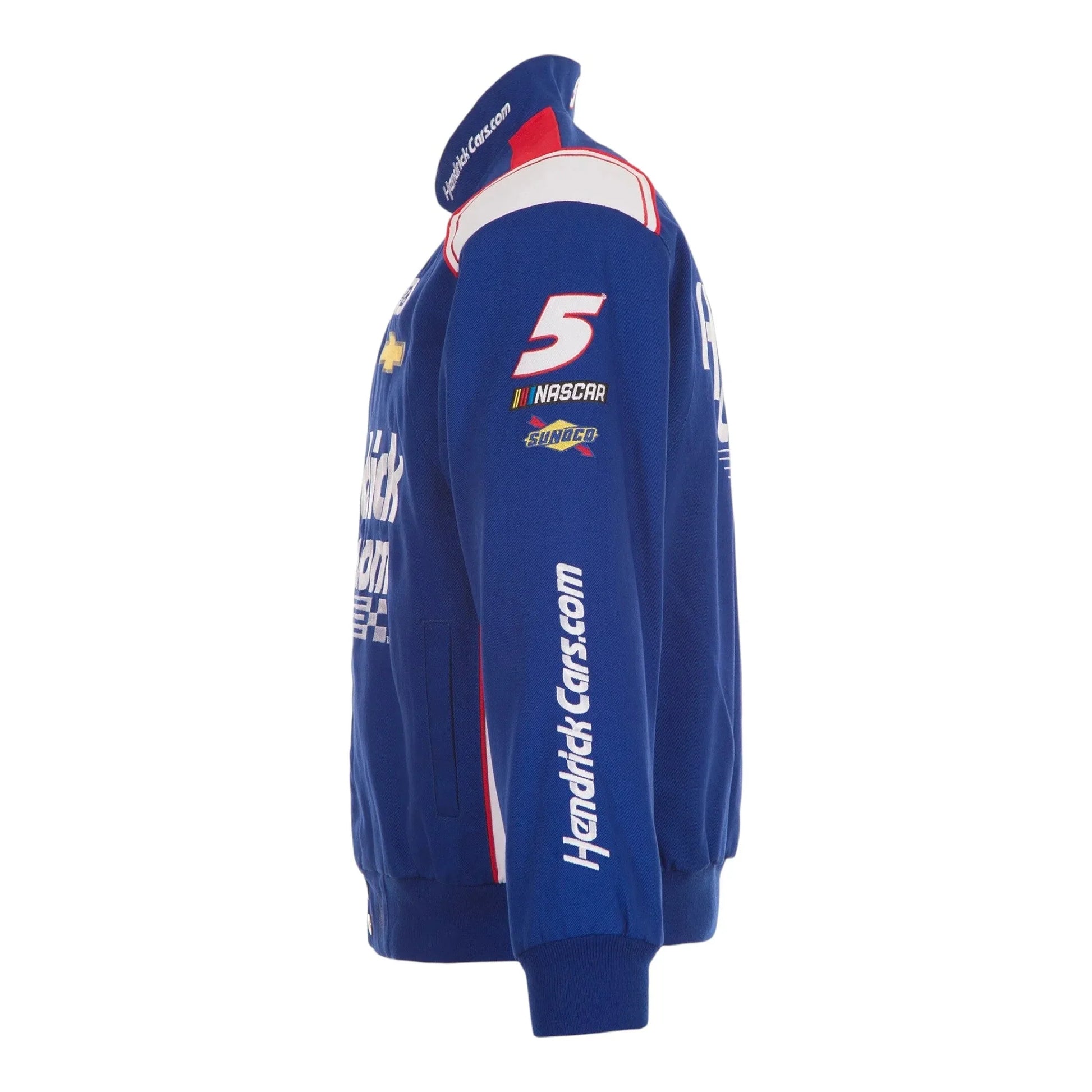 Men's Kyle Larson JH Design Royal HendrickCars Twill Driver Uniform Full-Snap Jacket - F1 Vintage Racewear