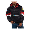 Men's NASCAR Starter Black Home Team Satin Half-Zip Hoodie Jacket - Vintage F1 Racewear