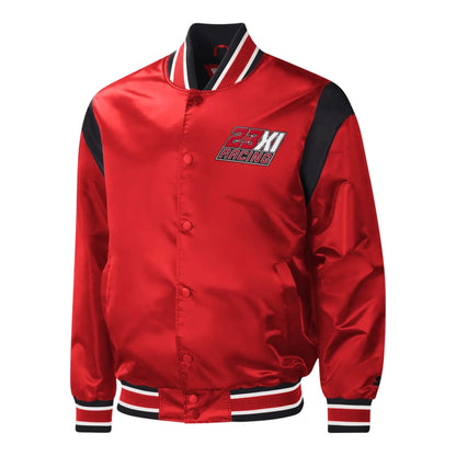 Men's 23XI Racing Starter Red Force Play Full-Snap Varsity Jacket - F1 Vintage Racewear