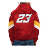 Men's Bubba Wallace Starter Red Home Team Satin Half-Zip Hoodie Jacket - Vintage F1 Racewear