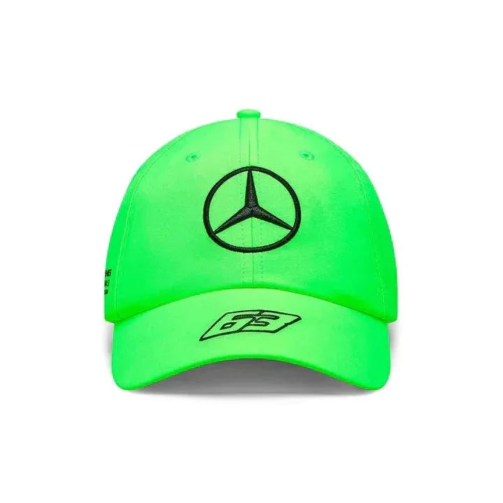 Mercedes AMG Petronas F1 2023 George Russell Special Edition British GP Dad Baseball Hat - Green - F1 Vintage Racewear
