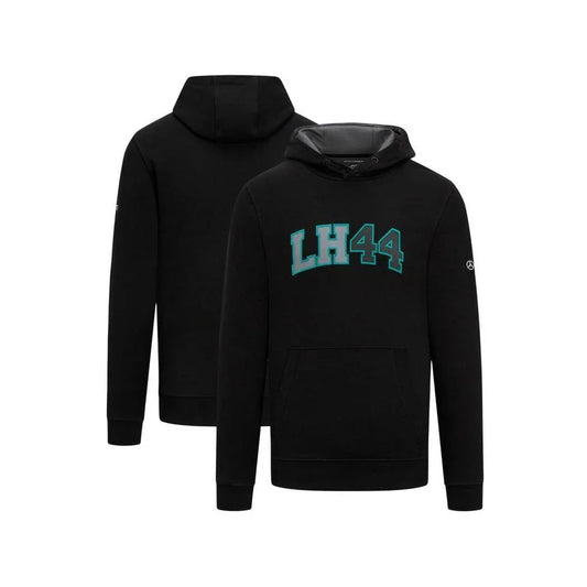 Mercedes AMG Petronas F1 Lewis Hamilton 44 Hooded Sweat - Black - F1 Vintage Racewear