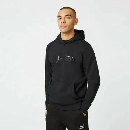 Mercedes Benz AMG Petronas F1 Unisex Stealth Large Logo Hoodie -Black - F1 Vintage Racewear