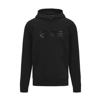 Mercedes Benz AMG Petronas F1 Unisex Stealth Large Logo Hoodie -Black - F1 Vintage Racewear