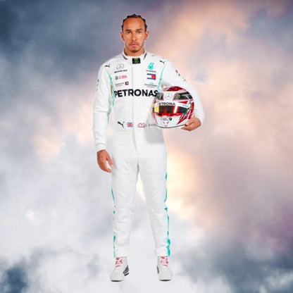 Mercedes Benz AMG Petronas Lewis Hamilton 2019 Race Suit F1 Replica - F1 Vintage Racewear