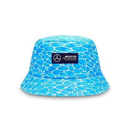 Mercedes Benz F1 Special Edition George Russell 2023 "No Diving" Miami GP Bucket Hat -Blue - F1 Vintage Racewear