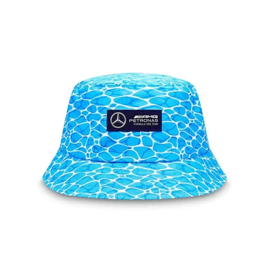 Mercedes Benz F1 Special Edition George Russell 2023 "No Diving" Miami GP Bucket Hat -Blue - F1 Vintage Racewear