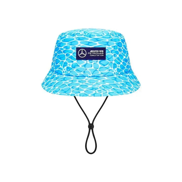 Mercedes Benz F1 Special Edition George Russell 2023 "No Diving" Miami GP Bucket Hat -Blue - F1 Vintage Racewear