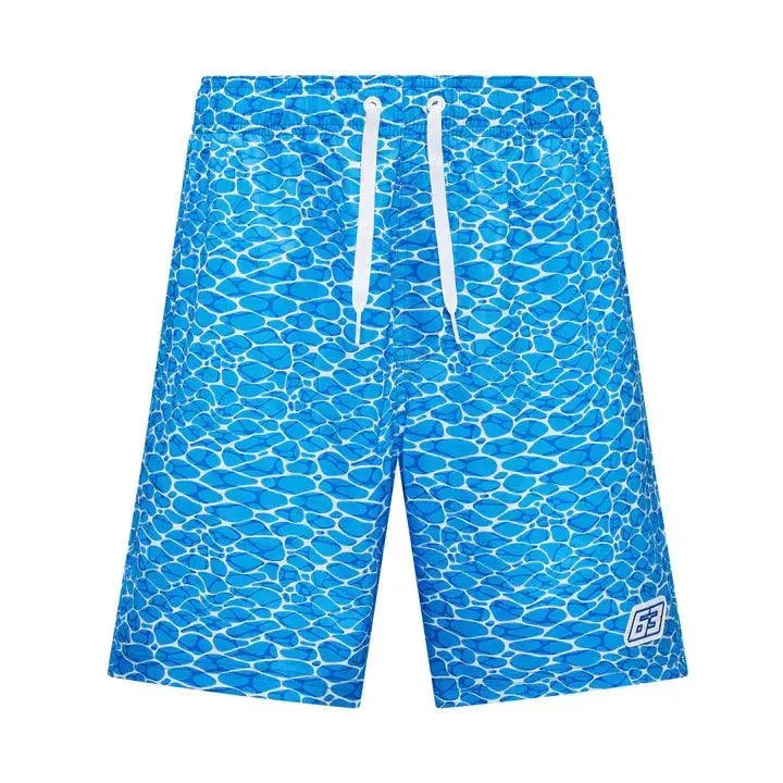 Mercedes Benz F1 Special Edition George Russell "No Diving" Miami GP Swim Shorts-Blue - F1 Vintage Racewear