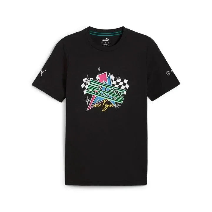 Mercedes Benz F1 Special Edition Las Vegas GP T-Shirt -Black/White - F1 Vintage Racewear