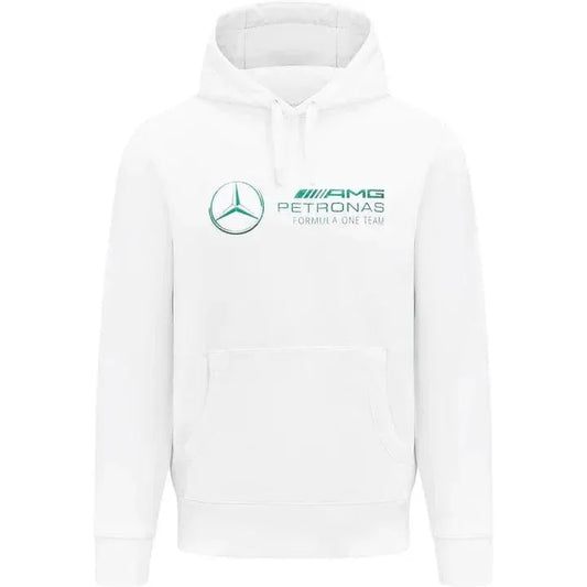 Mercedes Benz F1 Special Edition Lewis Hamilton Men's Miami GP Hoodie - White - F1 Vintage Racewear