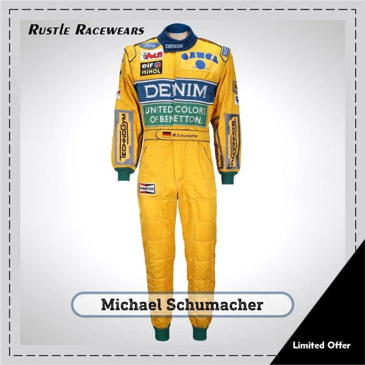 MICHAEL SCHUMACHER 1993 RACE SUIT F1 REPLICA - F1 Vintage Racewear