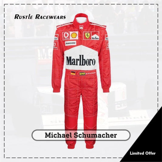 Michael Schumacher 2001 New Replica Race Suit Ferrari F1 - F1 Vintage Racewear