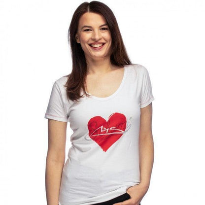 MICHAEL SCHUMACHER LADY T-SHIRT HEART - F1 Vintage Racewear