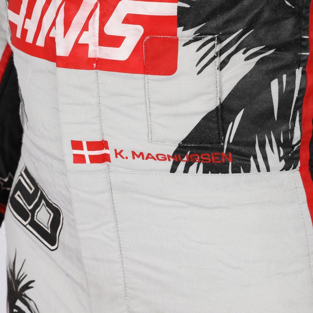 NEW KEVIN MAGNUSSEN 2023 HAAS F1 TEAM RACE WEEKEND WORN RACE SUIT - F1 Vintage Racewear