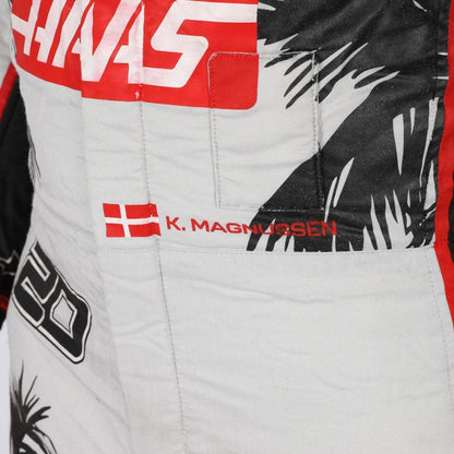 NEW KEVIN MAGNUSSEN 2023 HAAS F1 TEAM RACE WEEKEND WORN RACE SUIT - F1 Vintage Racewear