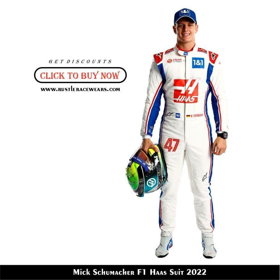 New Mick Schumacher F1 Haas Race Suit 2022 - F1 Vintage Racewear