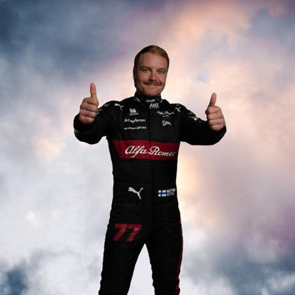 New Valtteri Bottas Alfa Romeo Race Suit 2023 F1 - F1 Vintage Racewear