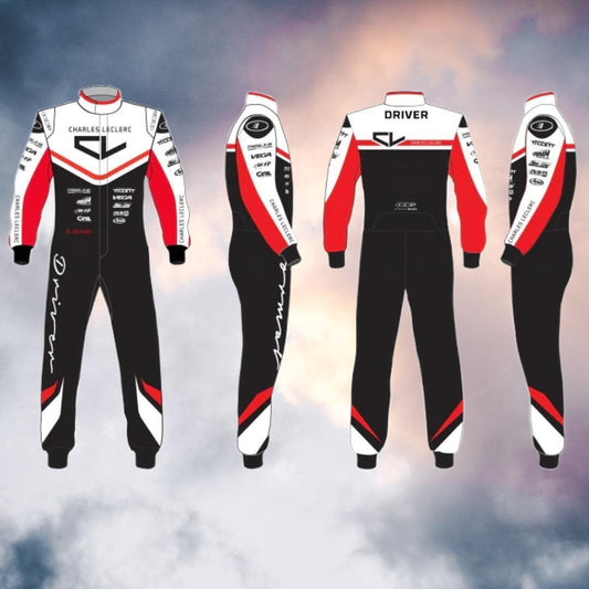 PSL Charles Leclerc 2020 Custom Driver Kart Suit - F1 Vintage Racewear