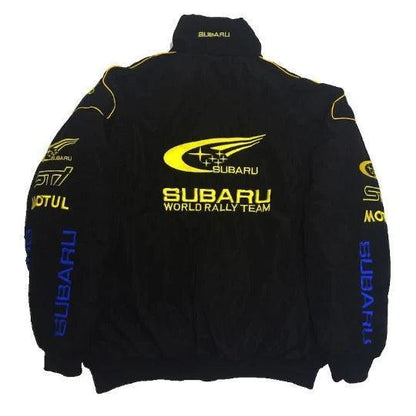 Rally Vintage Subaru Jacket Black - F1 Vintage Racewear