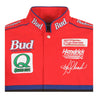Men's Ken Schrader JH Design Black/Red Bud King of Beers Twill Driver Uniform Full-Snap Jacket - Vintage F1 Racewear