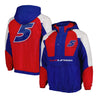 Men's Kyle Larson Starter Royal/Red The Body Check Half-Snap Pullover Jacket - Vintage F1 Racewear