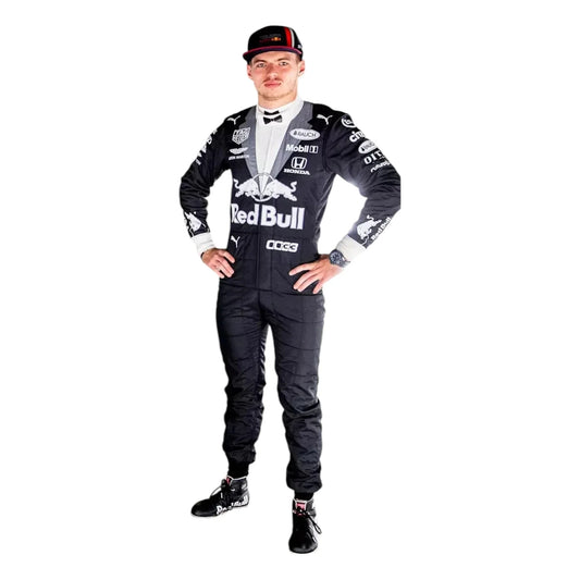 Max Verstappen Oracle Red Bull Team Race Suit Black - F1 Vintage Racewear