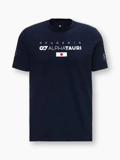 Scuderia AlphaTauri F1 Men's Yuki Tsunoda Driver T-Shirt - Navy - F1 Vintage Racewear