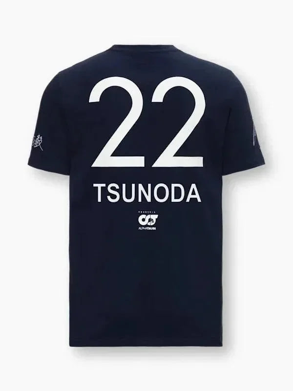 Scuderia AlphaTauri F1 Men's Yuki Tsunoda Driver T-Shirt - Navy - F1 Vintage Racewear