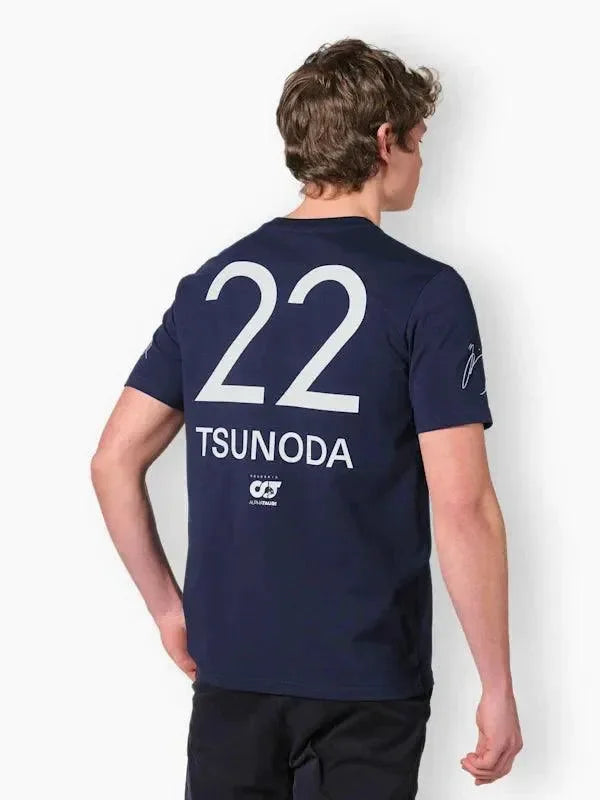 Scuderia AlphaTauri F1 Men's Yuki Tsunoda Driver T-Shirt - Navy - F1 Vintage Racewear